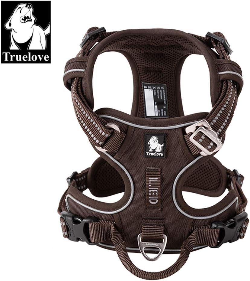 Dog Harness No Pull Nylon Reflective Pet Harness Adjustable Comfortable Control Step-In Brilliant Colors Truelove TLH56512