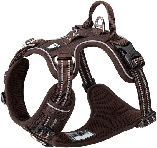 Dog Harness No Pull Nylon Reflective Pet Harness Adjustable Comfortable Control Step-In Brilliant Colors Truelove TLH56512