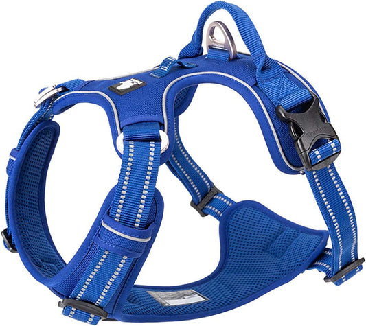 Dog Harness No Pull Nylon Reflective Pet Harness Adjustable Comfortable Control Step-In Brilliant Colors Truelove TLH56512
